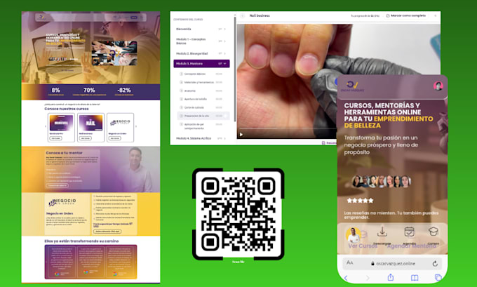 design and build a lms website for online courses in a week
