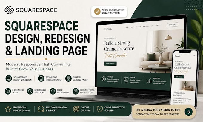squarespace website design squarespace website redesign squarespace landing page