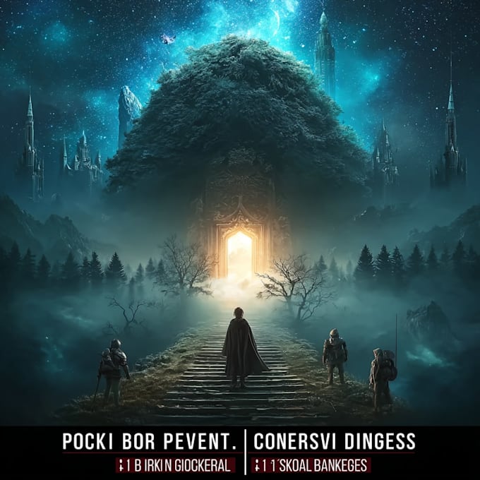 create dark magical cover illustration for novels