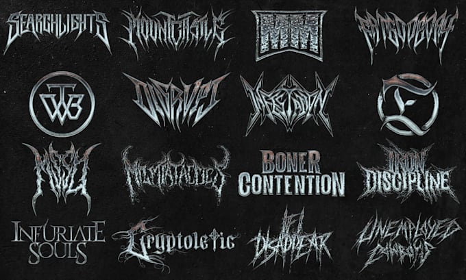 design heavy metal logo