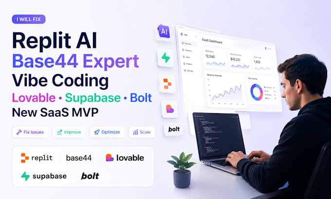 fix replit ai base44 expert vibe coding lovable supabase bolt new saas mvp