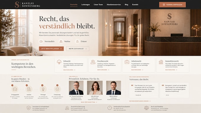 design a modern responsive website template