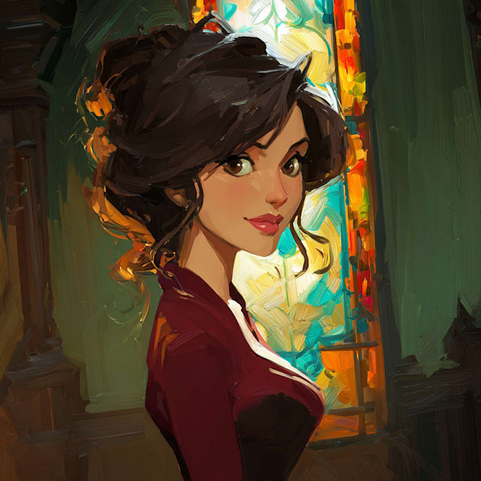 do disney cartoon portrait