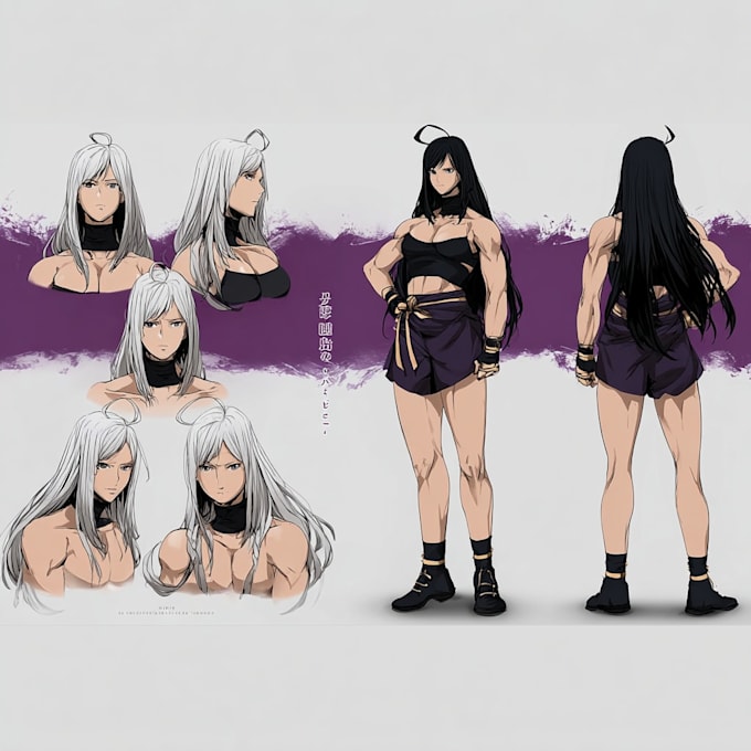 design character sheet or reference sheet for your character