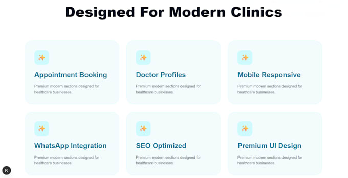 build a modern dental clinic website