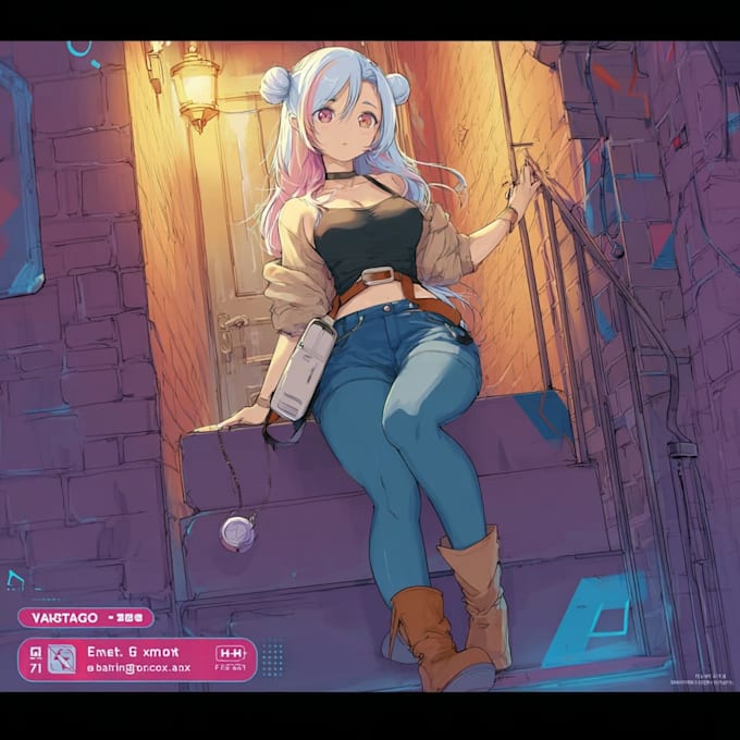 create anime inspired portrait and character artwork