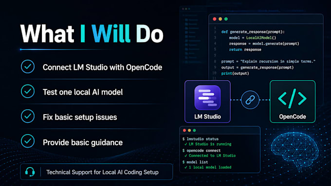 setup lm studio with opencode for local ai coding support