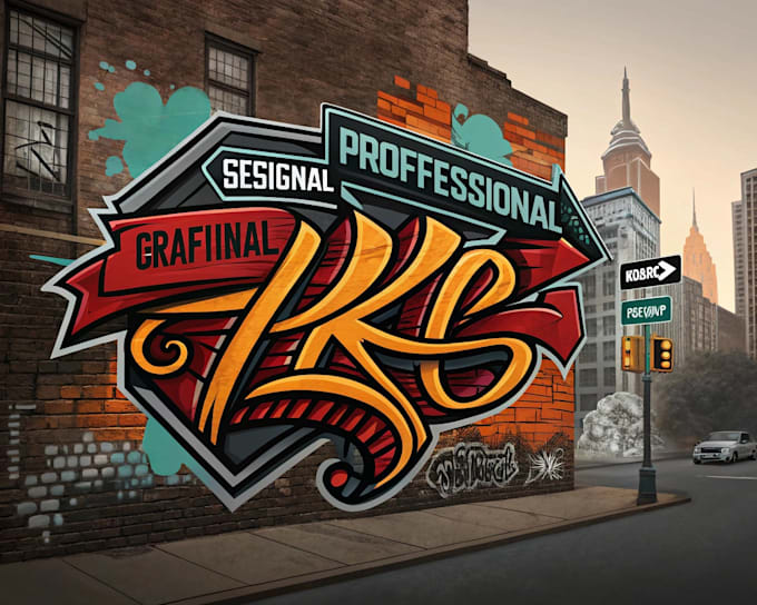 make professional graffiti logo and urban style art