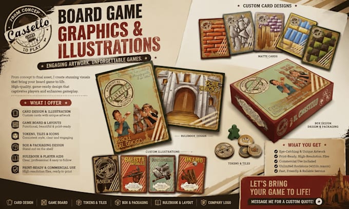 develop draw illustrations and graphic design for board game unity 2d mobile