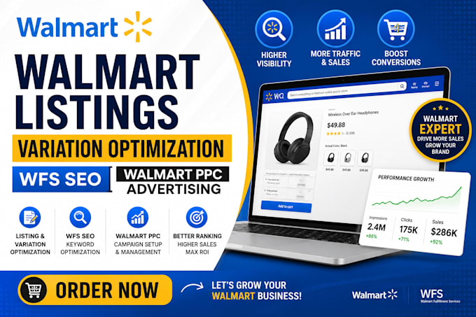 do walmart listings variation optimization wfs SEO walmart PPC advertising