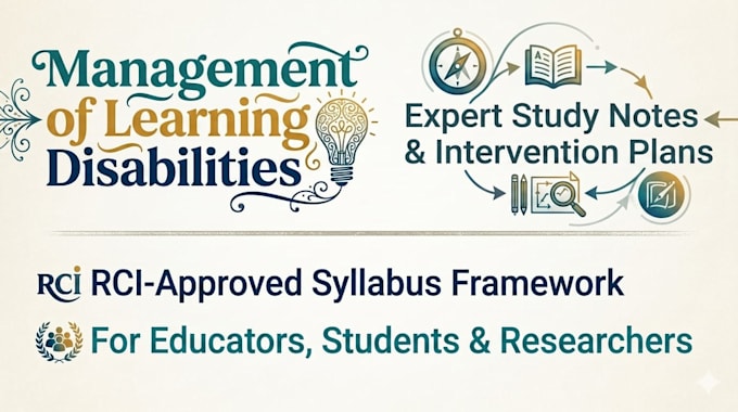 provide expert learning disability study notes and intervention plans