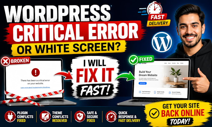 fix wordpress critical error or white screen plugin theme issues