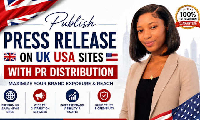 publish press release on UK USA sites with PR distribution