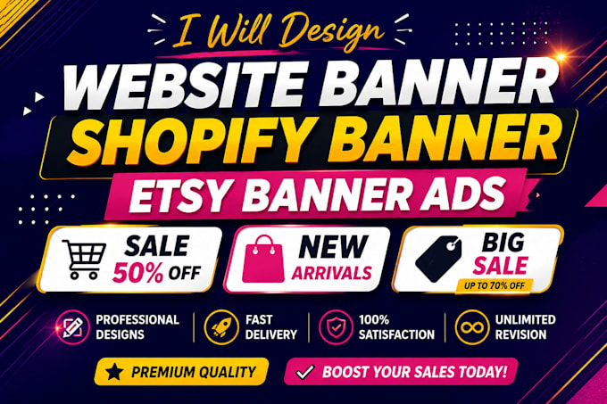 design website banner shopify banner esty banner static canva ads