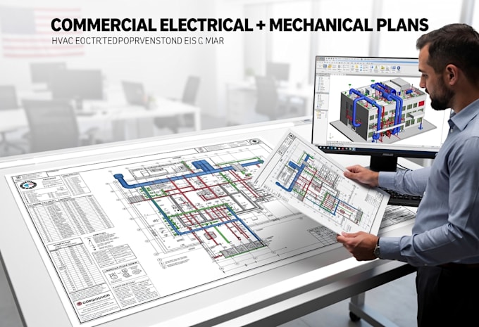 draft texas commercial electrical and mechanical plans