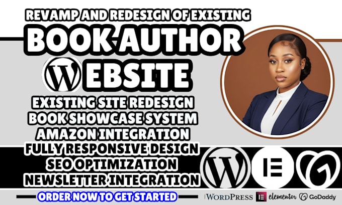 author website redesign, revamp author website, wordpress author website