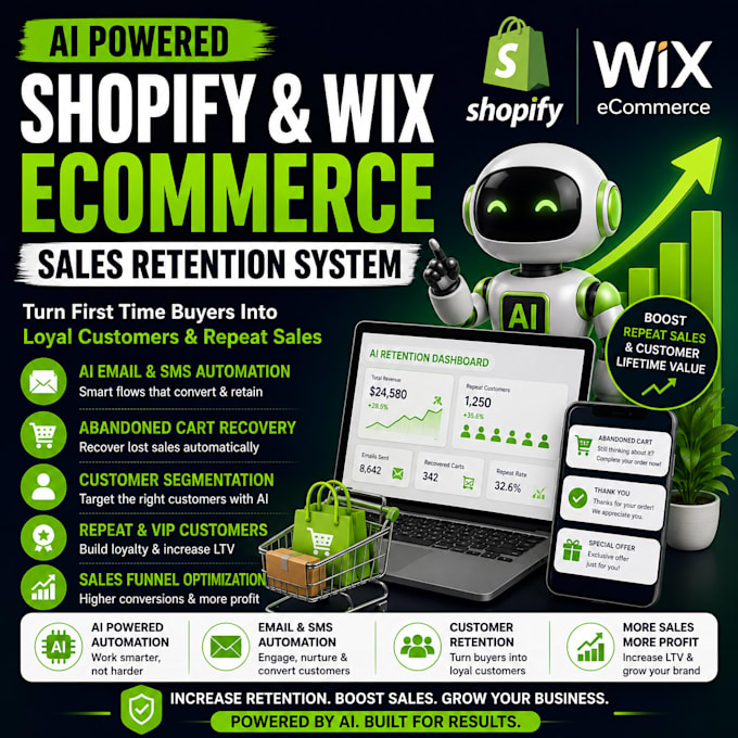 setup shopify wix store ai sales funnel boost ecommerce sales facebook marketing