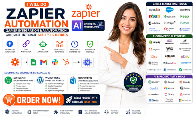 do zapier automation zapier integration ai automation and workflow setup expert