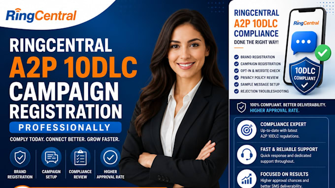 do ringcentral a2p 10dlc campaign registration professionally