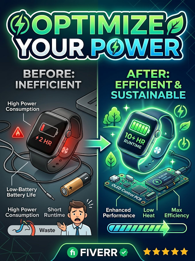 create custom oled pcb for efficient power management