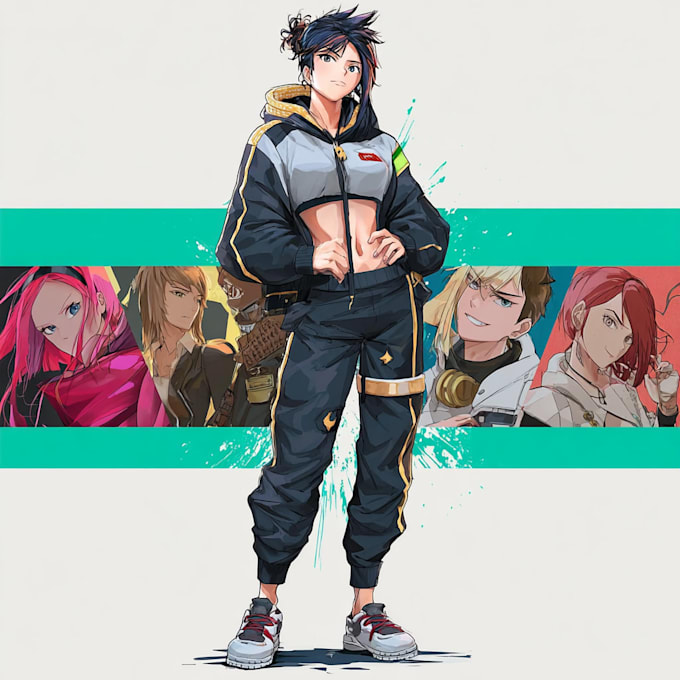 make aesthetic anime couple and matching icon artwork