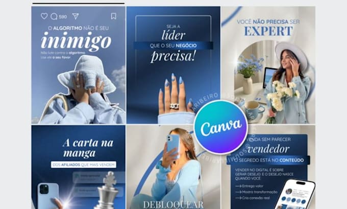 create a premium canva brand kit and social media templates