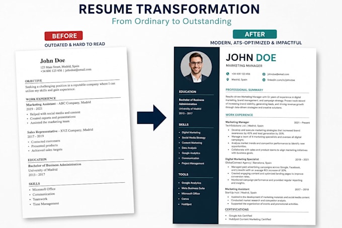 create an ats optimized resume or CV that gets interviews