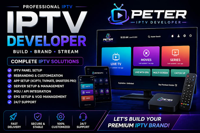 iptv logo design for app brand