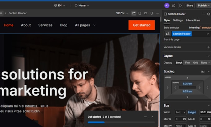 design and develop a webflow website for your business