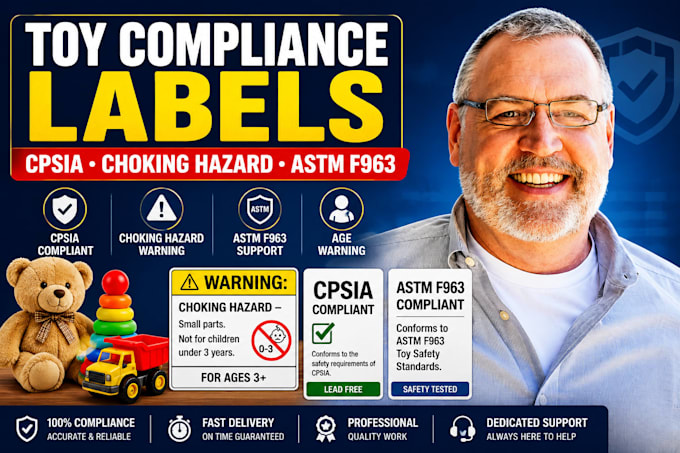 create toy compliance labels, choking hazard warning and cpsia support