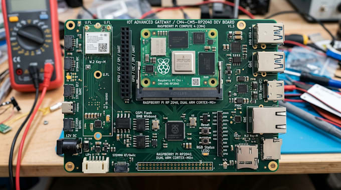 design raspberry pi, pcb design, iot device, compute module cm4 cm5, rp2040