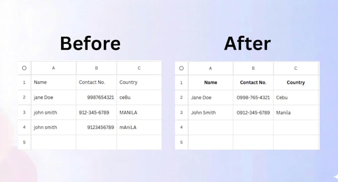 do expert data cleaning, excel formatting, and data entry