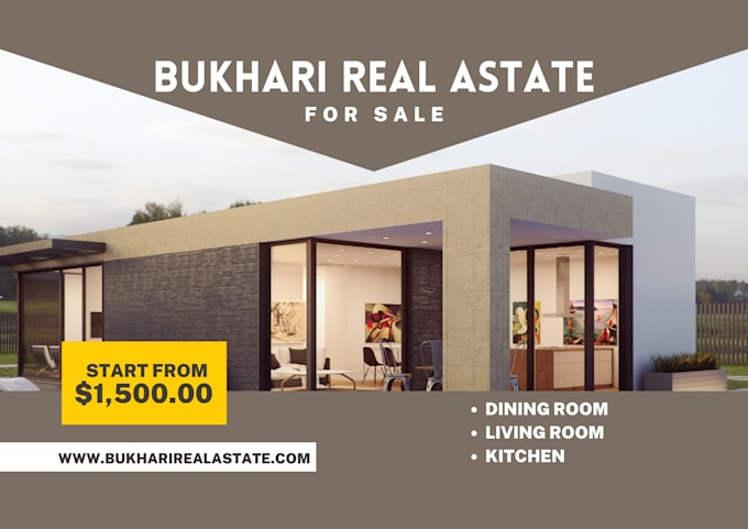 do the professional eye catching  real estate poster design