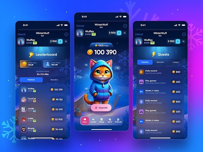 develop tap game, tapswap game, telegram mini app, tap to earn game or ton bot