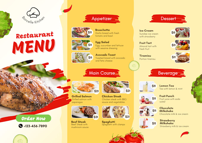 design professional poster flyer menu design