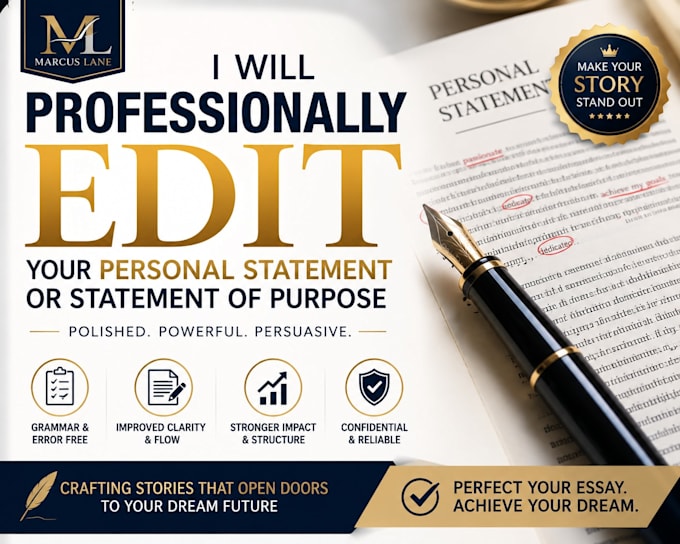 professionally edit your personal statement or statement of purpose