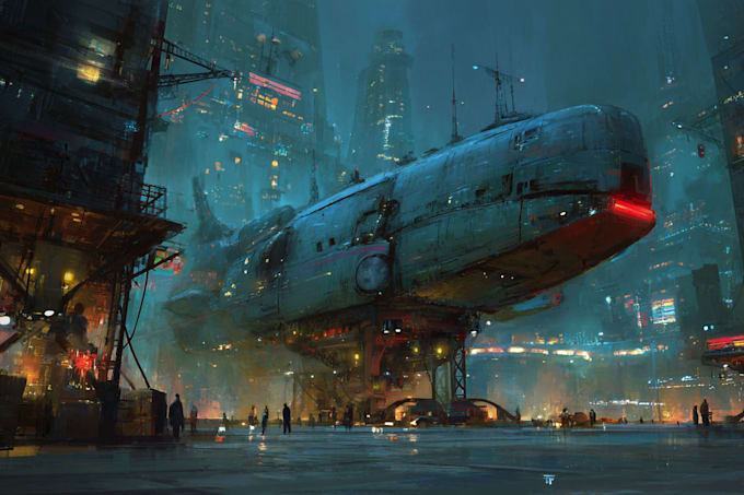 design epic sci fi characters and cyberpunk artwork