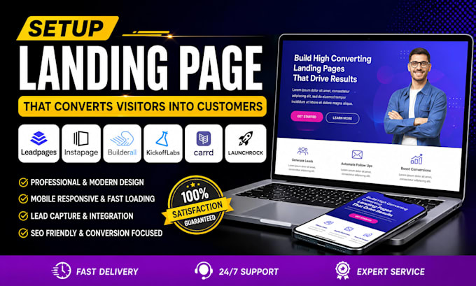 setup leadpages instapage builderall kickofflabs carrd launchrock landing page