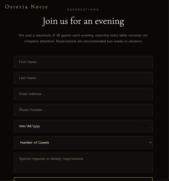 make an website landing page
