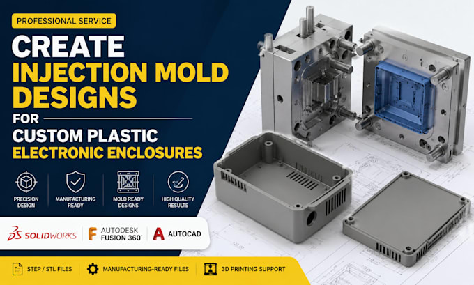 create injection mold designs for custom plastic electronic enclosures