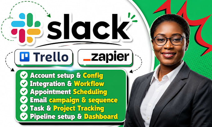 setup slack gmail google calendly trello asana zapier integration automation