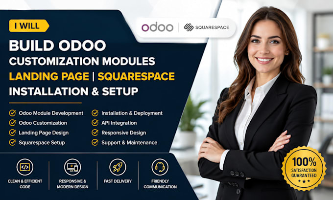 build odoo customization modules landing page squarespace installation website
