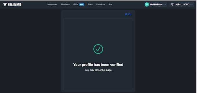 do telegram fragment verification and approve telegram ads