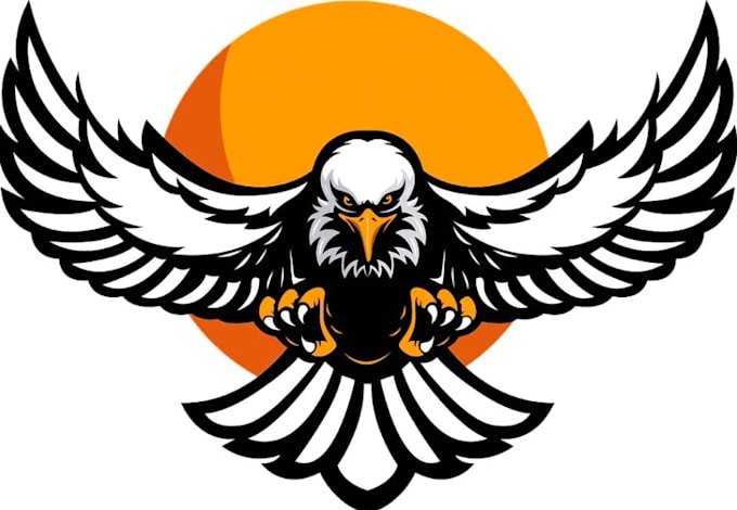 make wonderful style for eagle mascot logo design service