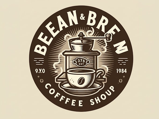 do awesome vintage coffee logo