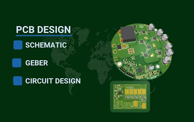 pcb design, pcb layout, schematic capture and gerber file