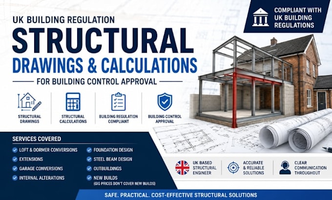 do UK building regulation structural drawing calculation and report