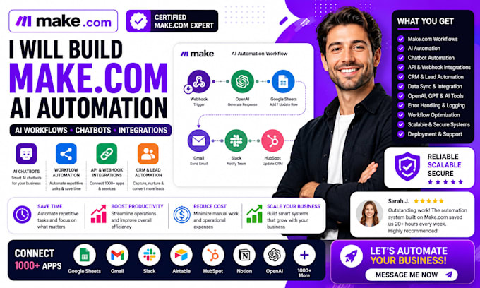 build make com ai automation make com chatbot make com integration workflow