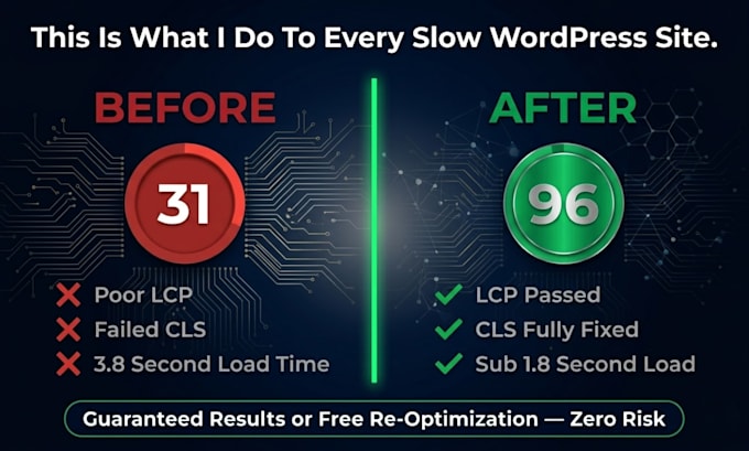 wordpress speed optimization 90 pagespeed score, gtmetrix, core web vitals fix