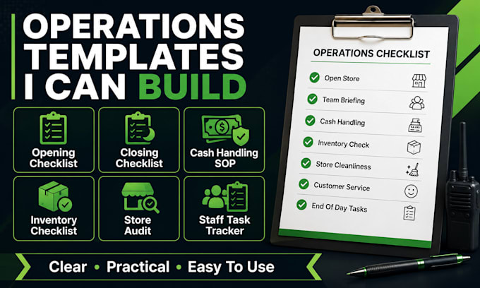 create retail sops checklists and operations templates
